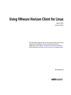 Using VMware Horizon Client for Linux