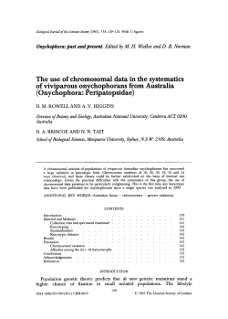The use of chromosomal data in the systematics of viviparous