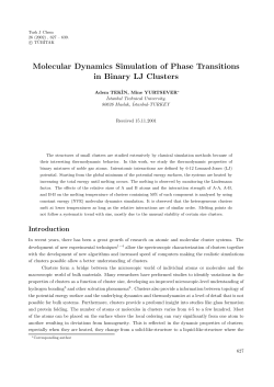 Molecular Dynamics Simulation of Phase Transitions in