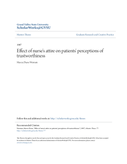 Effect of nurse`s attire on patients` perceptions of trustworthiness