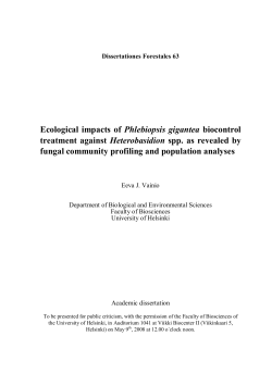 Ecological impacts of Phlebiopsis gigantea biocontrol treatment