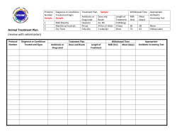 Animal Treatment Plan (review with veterinarian)