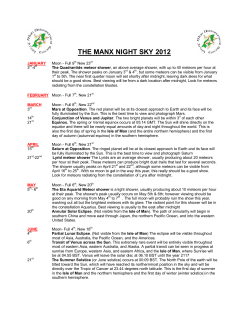 the manx night sky 2012 - The Isle Of Man Astronomical Society