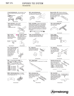 Exposed Tee System Accessories