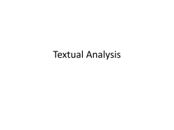 Textual Analysis