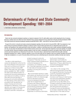 Determinants of Federal and State Community Development Spending