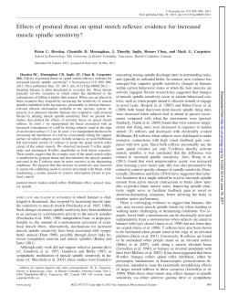 Effects of postural threat on spinal stretch reflexes: evidence for