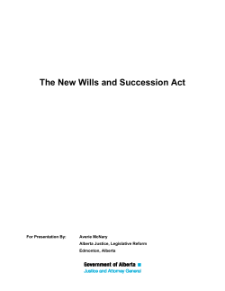 The New Wills and Succession Act