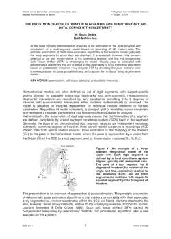 THE EVOLUTION OF POSE ESTIMAT DATA: COPIN Biomechanical