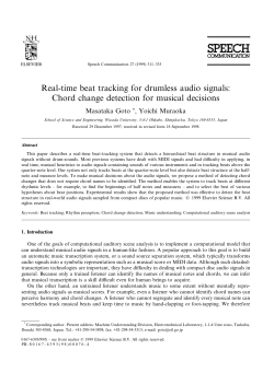 Real-time beat tracking for drumless audio signals
