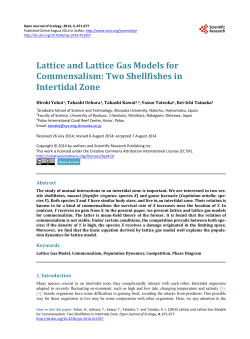 Lattice and Lattice Gas Models for Commensalism