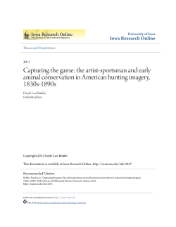 Capturing the game: the artist-sportsman and early animal