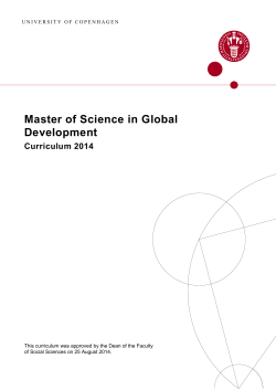 Master of Science in Global Development