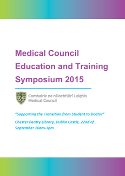 Supporting the Transition from Student to Doctor