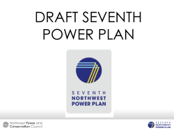 DRAFT SEVENTH POWER PLAN