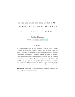 Is the Big Bang the Sole Cause of the Universe?