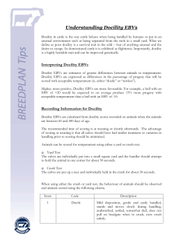 Understanding Docility EBVs