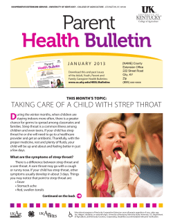 taking care of a child with strep throat