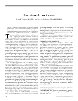 Dimensions of consciousness