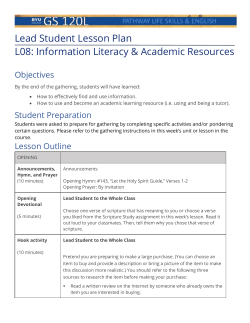 L08: Information Literacy - BYU-I Content - BYU