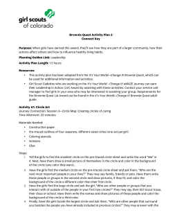 Brownie Quest 2 - Girl Scouts of Colorado