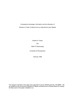 Comparative Advantage, Information and the Allocation of