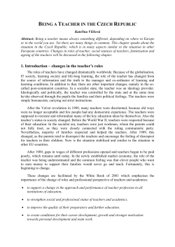 being a teacher in the czech republic