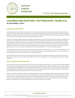 children and adoption - Center for Adoption Support and Education