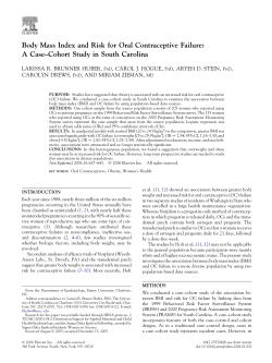 Body Mass Index and Risk for Oral Contraceptive