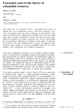 Extraction costs in the theory of exhaustible resources