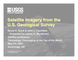 Satellite Imagery from the US Geological Survey