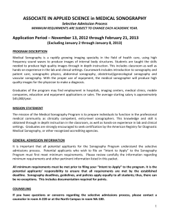 ASSOCIATE IN APPLIED SCIENCE in MEDICAL SONOGRAPHY