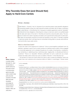 Apply to Hard-Core Cartels