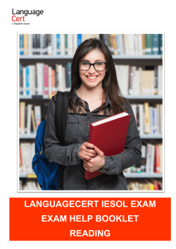 LANGUAGECERT IESOL EXAM EXAM HELP BOOKLET READING