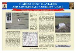 clarissa hunt plantation and confederate courier`s grave