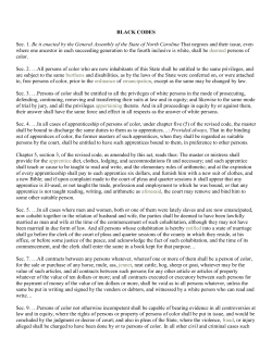 BLACK CODES Sec. 1. Be it enacted by the