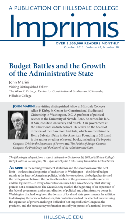 Budget Battles and the Growth of the Administrative State