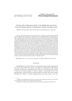 A Surface Wave Dispersion Study of the Middle East and North