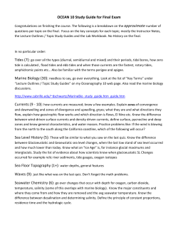 OCEAN 10 Study Guide for Final Exam