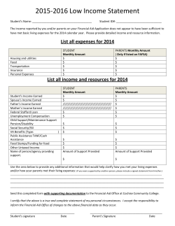 2015-2016 Low Income Statement
