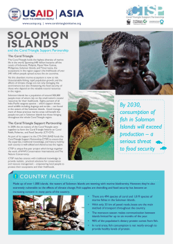 solomon islands - Coral Triangle Initiative