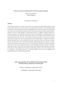 Protest, Concession and Repression in Syria