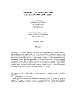 information transmission in elimination contests