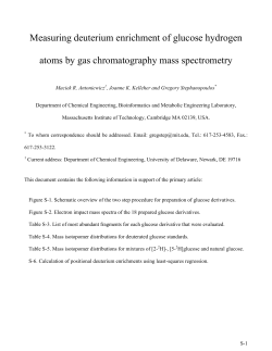 Measuring deuterium enrichment of glucose hydrogen atoms by gas
