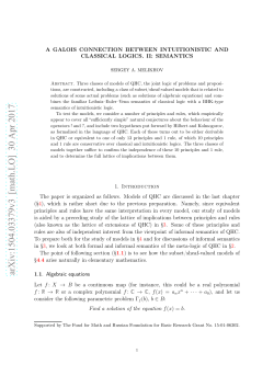A Galois connection between classical and intuitionistic logics. II