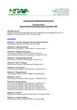 Summary of Rules Amendments Approved