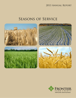 Seasons of Service - Frontier Farm Credit