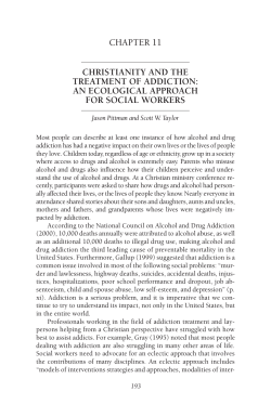 chapter 11 christianity and the treatment of addiction: an