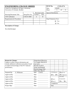 ECO-COS-074 - University of Colorado Boulder