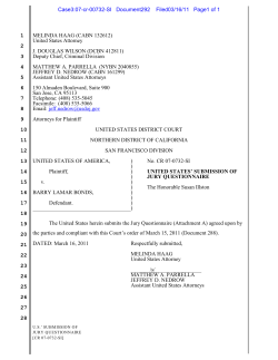 Federal Jury Questionnaire